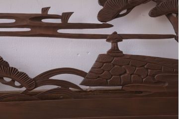 古民具・骨董　大正〜昭和期　古い木のアンティーク欄間(3)