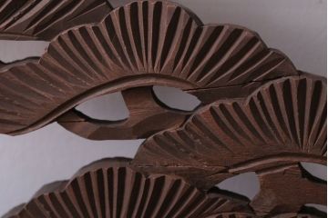 古民具・骨董　大正〜昭和期　古い木のアンティーク欄間(3)