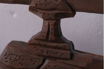 古民具・骨董　大正〜昭和期　古い木のアンティーク欄間(3)