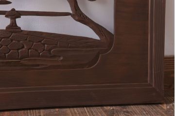 古民具・骨董　大正〜昭和期　古い木のアンティーク欄間(3)