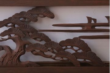 古民具・骨董　大正〜昭和期　古い木のアンティーク欄間(3)