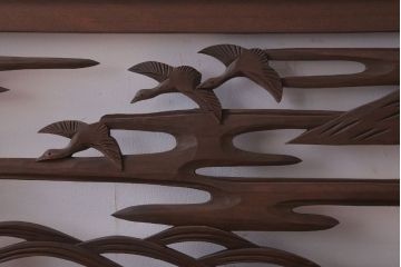 古民具・骨董　大正〜昭和期　古い木のアンティーク欄間