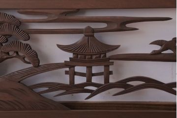 古民具・骨董　大正〜昭和期　古い木のアンティーク欄間