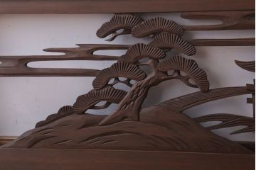 古民具・骨董　大正〜昭和期　古い木のアンティーク欄間