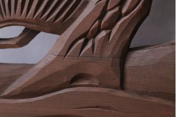 古民具・骨董　大正〜昭和期　古い木のアンティーク欄間