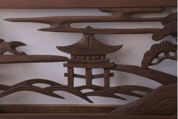 古民具・骨董　大正〜昭和期　古い木のアンティーク欄間