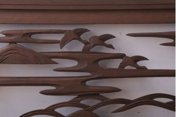 古民具・骨董　大正〜昭和期　古い木のアンティーク欄間