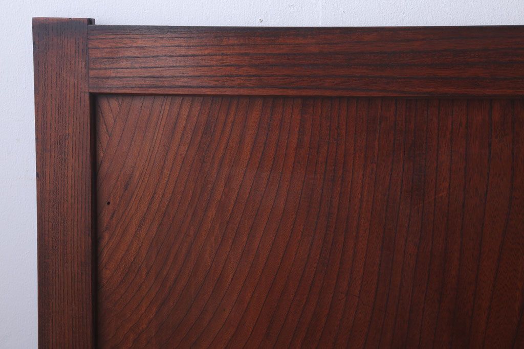 古民具・骨董　総欅材!シンプルなアンティーク板戸(2)