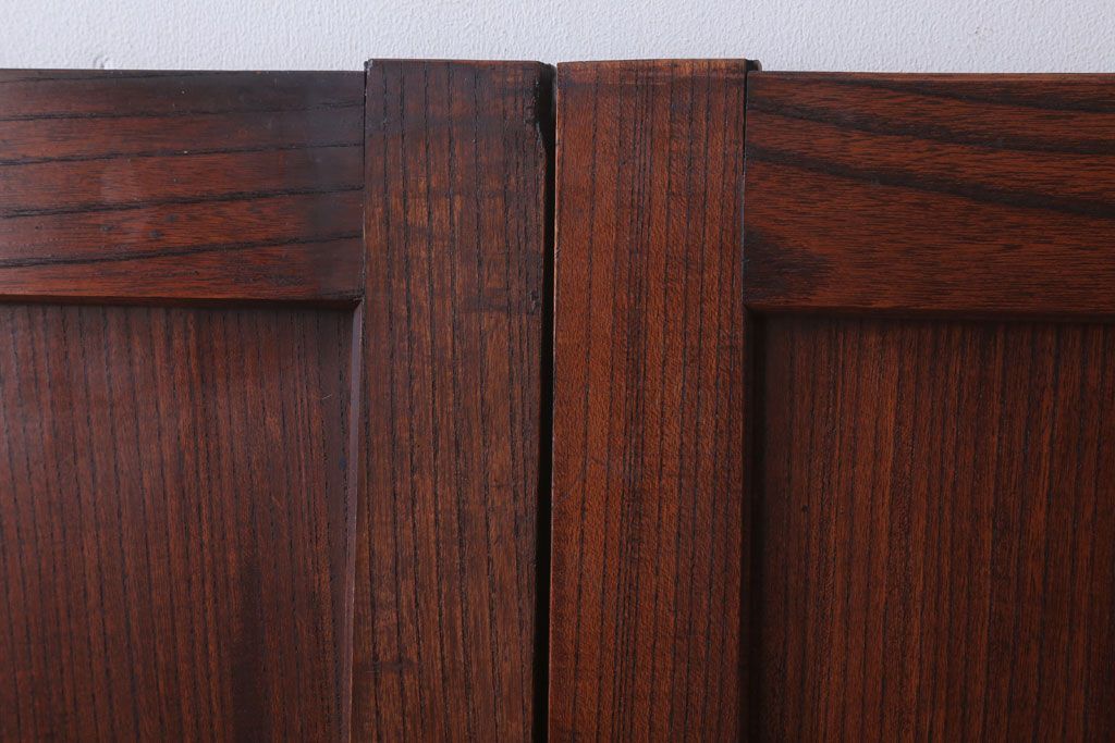 古民具・骨董　総欅材!シンプルなアンティーク板戸(2)