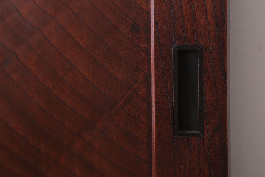 古民具・骨董　総欅材!シンプルなアンティーク板戸(2)