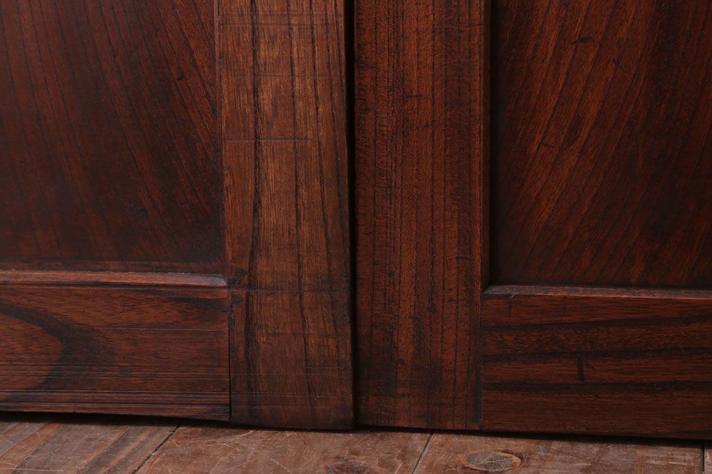 古民具・骨董　総欅材!シンプルなアンティーク板戸(2)