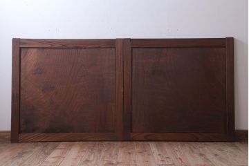 古民具・骨董　総欅材!シンプルなアンティーク板戸(2)