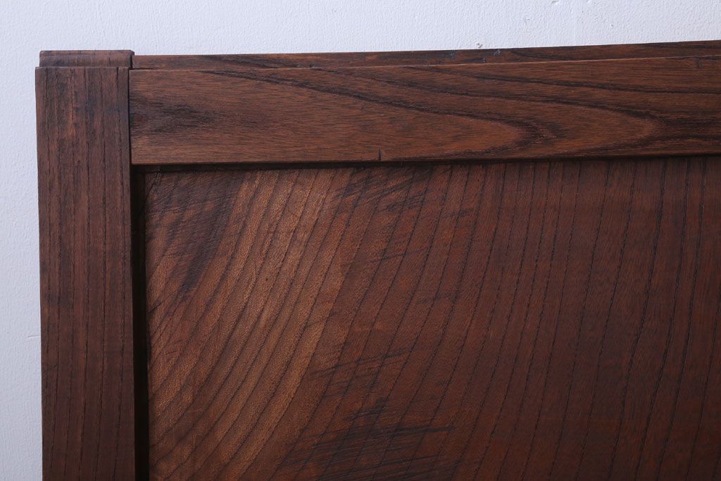 古民具・骨董　総欅材!シンプルなアンティーク板戸(2)