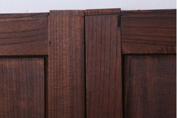 古民具・骨董　総欅材!シンプルなアンティーク板戸(2)