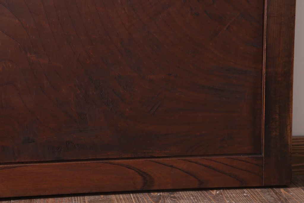 古民具・骨董　総欅材!シンプルなアンティーク板戸(2)