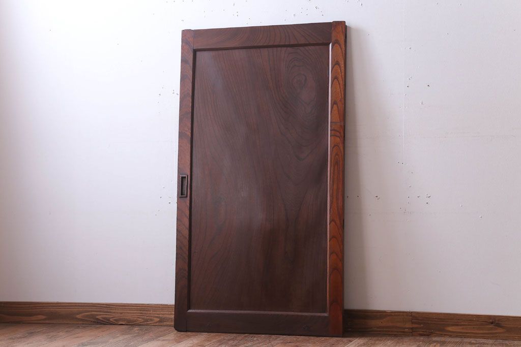 古民具・骨董　総欅材!シンプルなアンティーク板戸