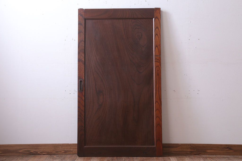 古民具・骨董　総欅材!シンプルなアンティーク板戸