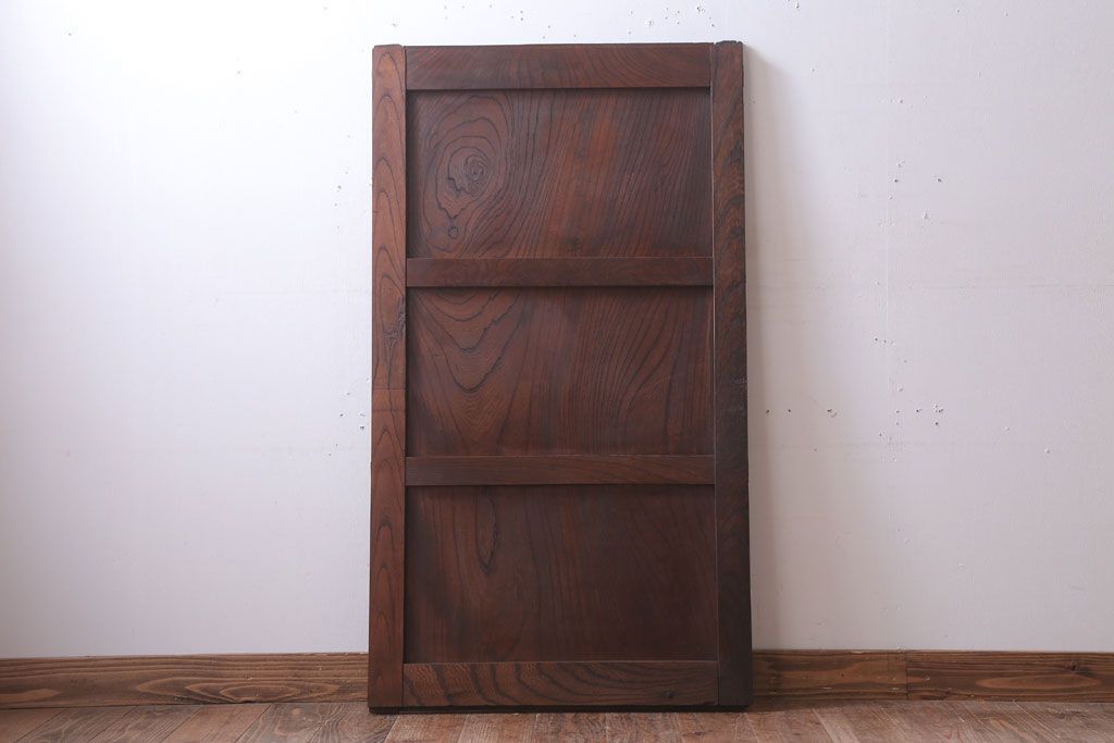 古民具・骨董　総欅材!シンプルなアンティーク板戸