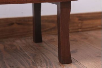 アンティーク家具　和製アンティーク　天板欅材一枚板!小さな角ちゃぶ台