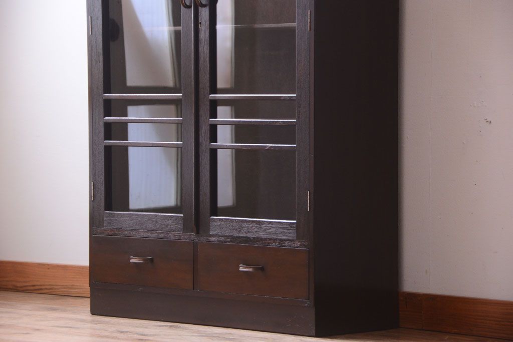 レトロ家具　昭和レトロ　古い木製のシンプルシックなブックケース(本箱)