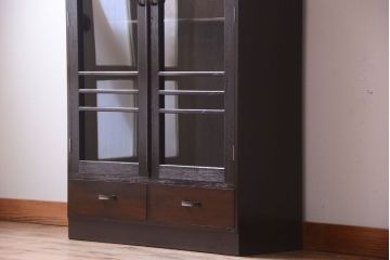 レトロ家具　昭和レトロ　古い木製のシンプルシックなブックケース(本箱)