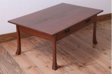 アンティーク家具　古民具・骨董　高級品!古いナラ材のアンティーク文机