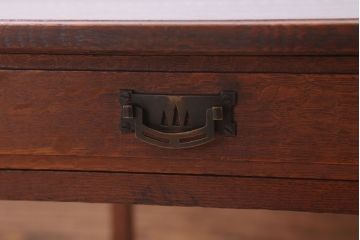 アンティーク家具　古民具・骨董　高級品!古いナラ材のアンティーク文机