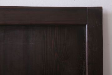 古民具・骨董　明治〜大正期　総杉材!シンプルな板戸2枚セット(小窓)(2)