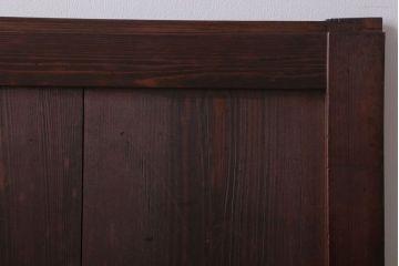 古民具・骨董　明治〜大正期　総杉材!シンプルな板戸2枚セット(小窓)(2)