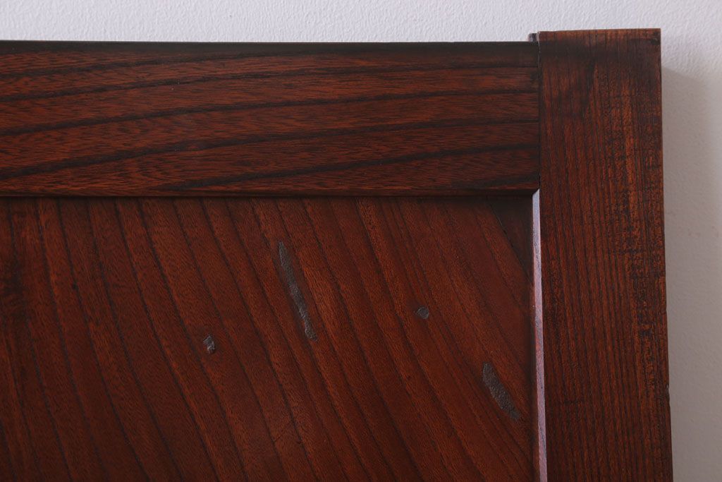 古民具・骨董　明治大正　総欅材!シンプルなアンティーク板戸(1)