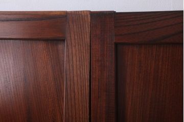 古民具・骨董　明治大正　総欅材!シンプルなアンティーク板戸(1)