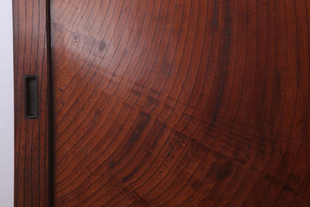 古民具・骨董　明治大正　総欅材!シンプルなアンティーク板戸(1)