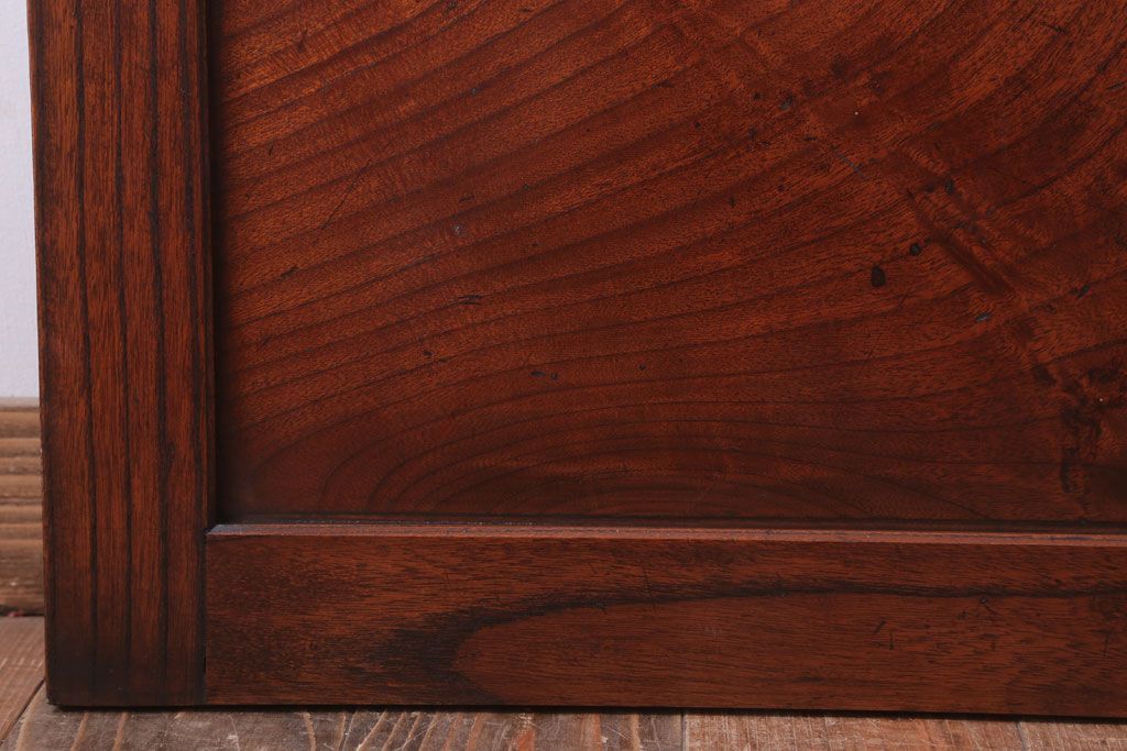 古民具・骨董　明治大正　総欅材!シンプルなアンティーク板戸(1)