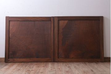 古民具・骨董　明治大正　総欅材!シンプルなアンティーク板戸(1)