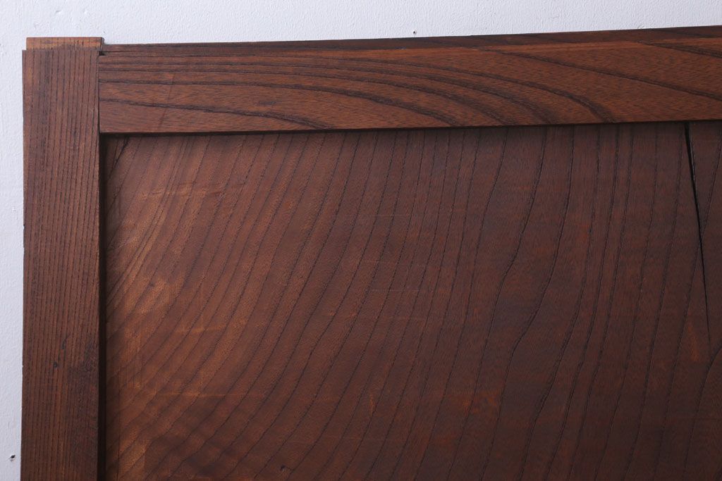 古民具・骨董　明治大正　総欅材!シンプルなアンティーク板戸(1)