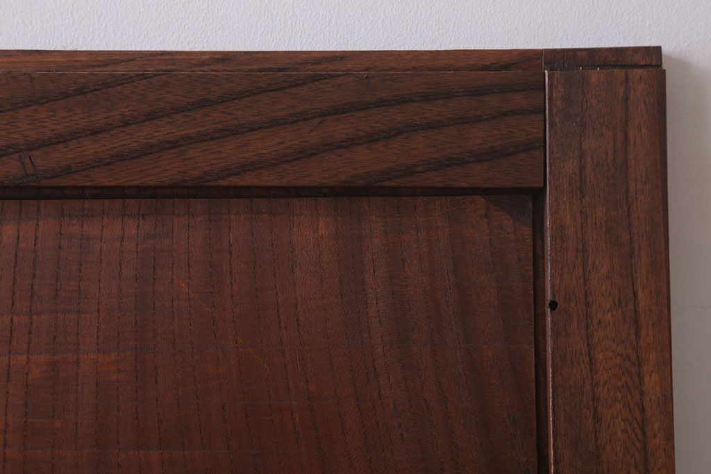 古民具・骨董　明治大正　総欅材!シンプルなアンティーク板戸(1)