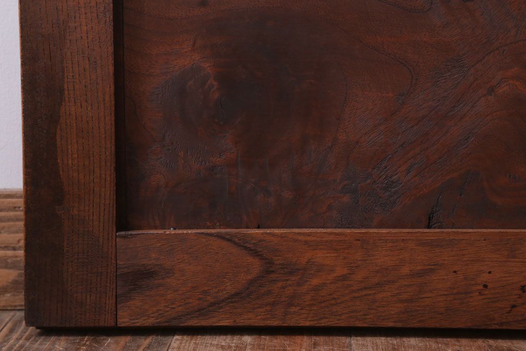 古民具・骨董　明治大正　総欅材!シンプルなアンティーク板戸(1)