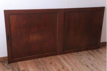 古民具・骨董　明治大正　総欅材!シンプルなアンティーク板戸(2)