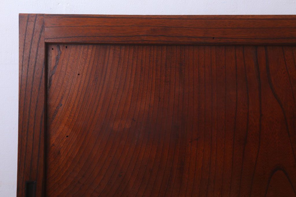 古民具・骨董　明治大正　総欅材!シンプルなアンティーク板戸(2)