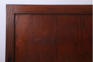 古民具・骨董　明治大正　総欅材!シンプルなアンティーク板戸(2)