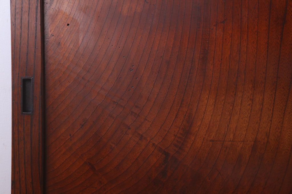 古民具・骨董　明治大正　総欅材!シンプルなアンティーク板戸(2)