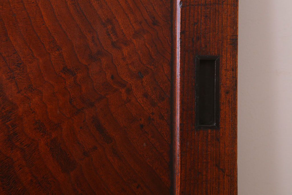 古民具・骨董　明治大正　総欅材!シンプルなアンティーク板戸(2)