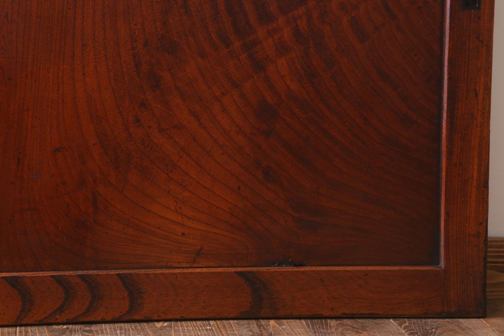 古民具・骨董　明治大正　総欅材!シンプルなアンティーク板戸(2)