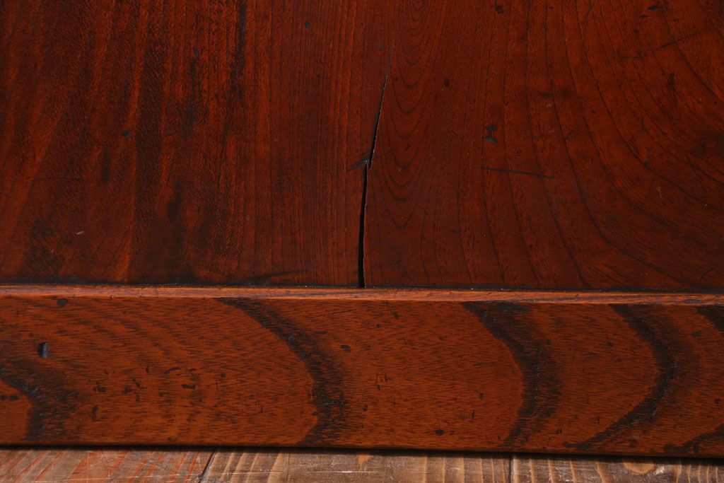 古民具・骨董　明治大正　総欅材!シンプルなアンティーク板戸(2)