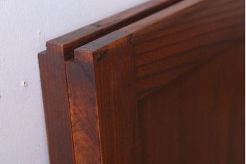 古民具・骨董　明治大正　総欅材!シンプルなアンティーク板戸(2)