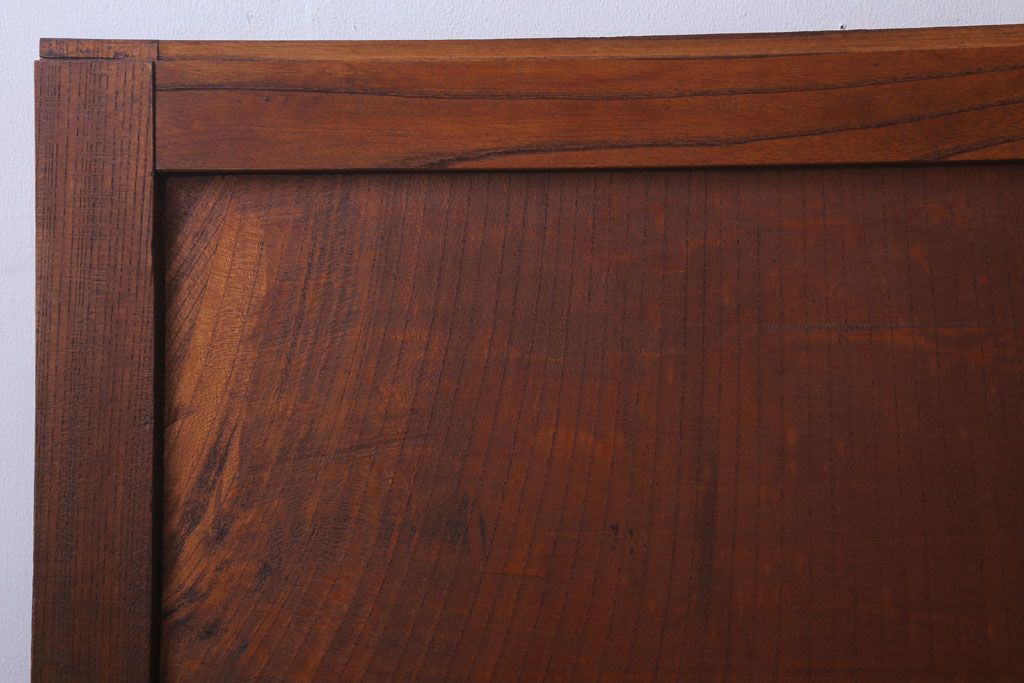 古民具・骨董　明治大正　総欅材!シンプルなアンティーク板戸(2)