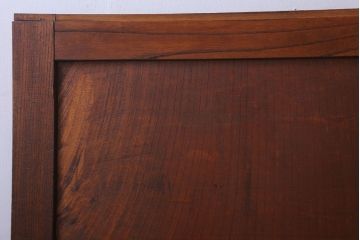 古民具・骨董　明治大正　総欅材!シンプルなアンティーク板戸(2)