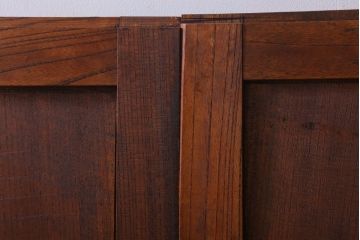 古民具・骨董　明治大正　総欅材!シンプルなアンティーク板戸(2)