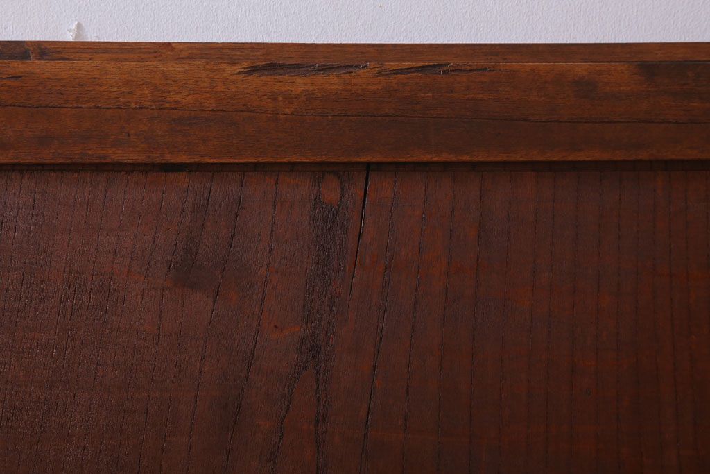 古民具・骨董　明治大正　総欅材!シンプルなアンティーク板戸(2)