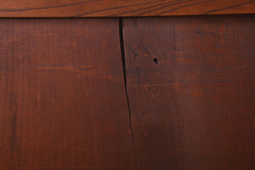 古民具・骨董　明治大正　総欅材!シンプルなアンティーク板戸(2)